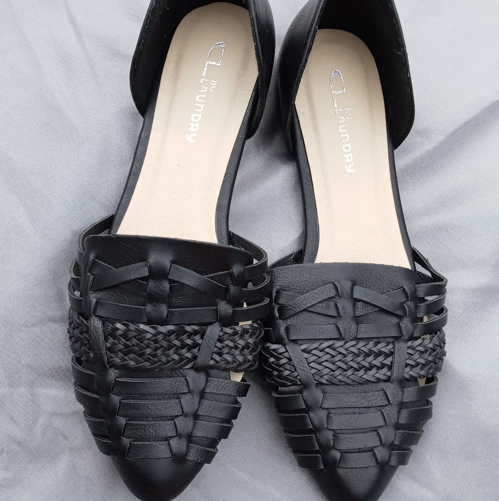 Leather flats